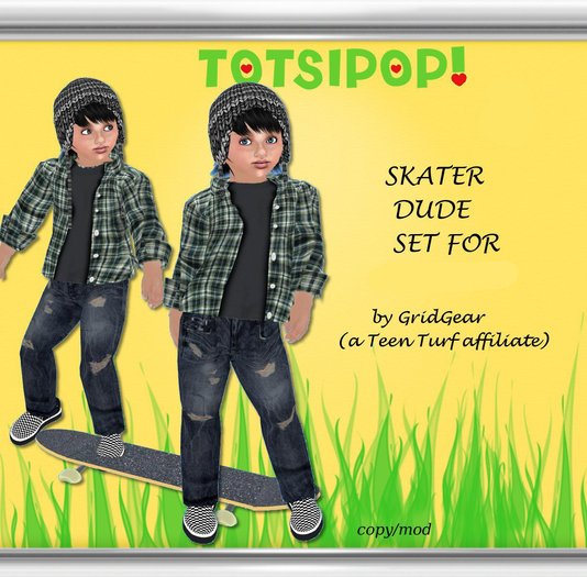 TOTSIPOP! Skater Mesh Clothing Set