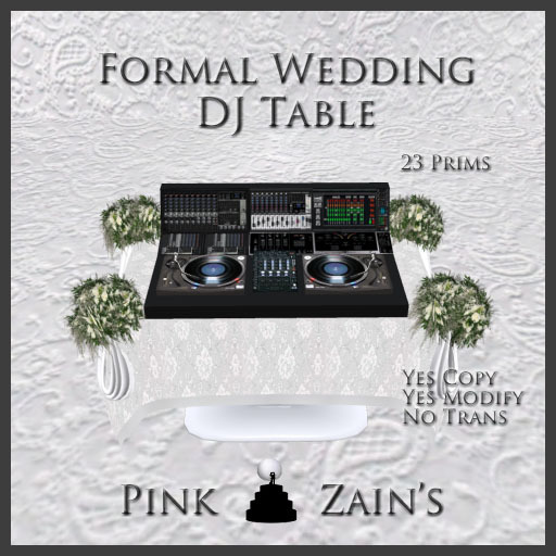 Formal Wedding DJ Table - White [Boxed]