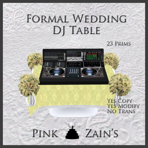 Formal Wedding DJ Table - Yellow [Boxed]