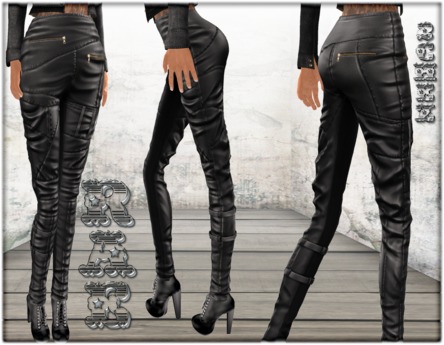 leather pants with zips