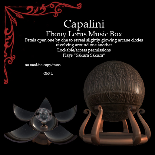 CFF - Ebony Lotus Music Box
