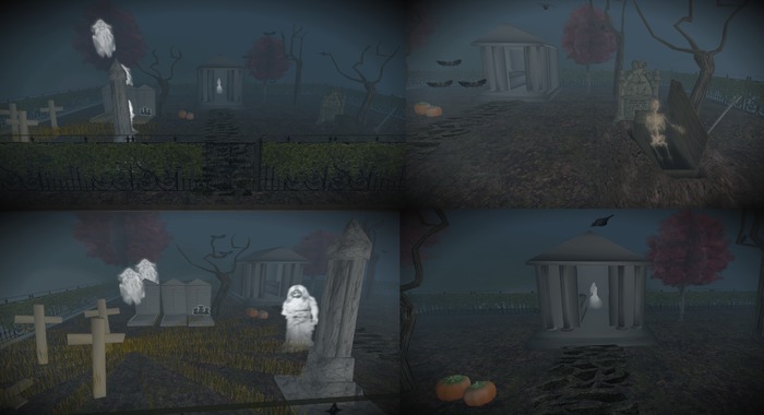 Fantasy fable graveyard scene