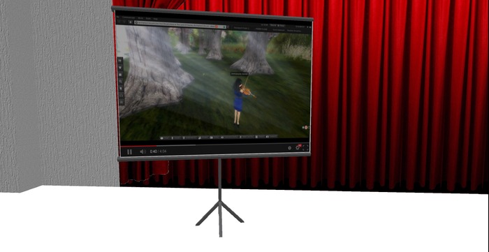 Projector screen - media used