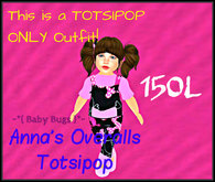 ~*{ Baby Bugs }*~ Anna's Overalls Totsipop