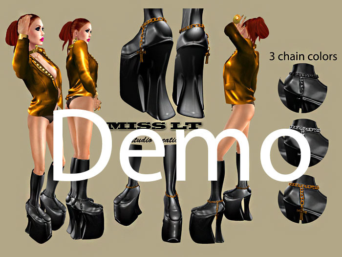 Mesh platform boots plastic 