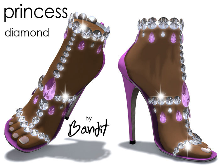 NEW EDITION - BANDIT's Princess Jewelry Shoes for the Lady - 65000 Skin Colors / shoe colors/gem colors