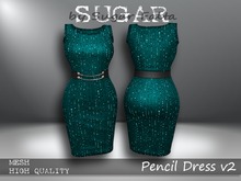 SUGAR Pencil Dress v2 LUSH TEAL