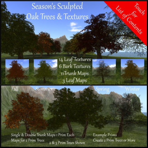 FULL PERM - Seasons Sculpted Oak Trees Set [BOXED]