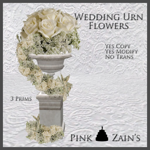 Wedding Urn Flowers - White [Boxed]