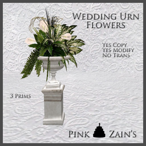 Wedding Urn Simple - Mix Fern/White [Boxed]