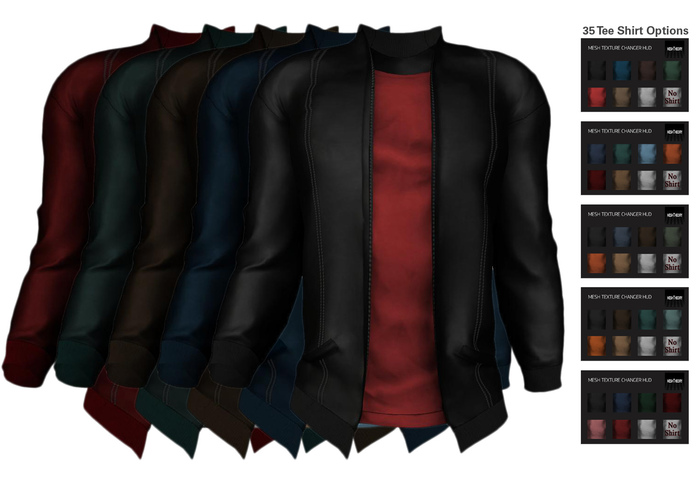 [mT] Men's Leather Jacket 2 - Multi-Pack w/Hud 
