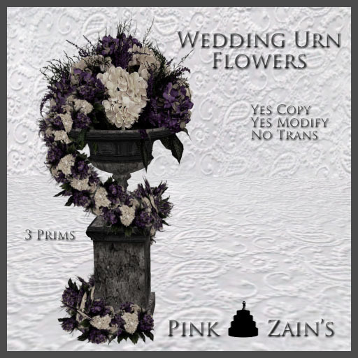 Wedding Urn Flowers - Goth/Purple [Boxed]