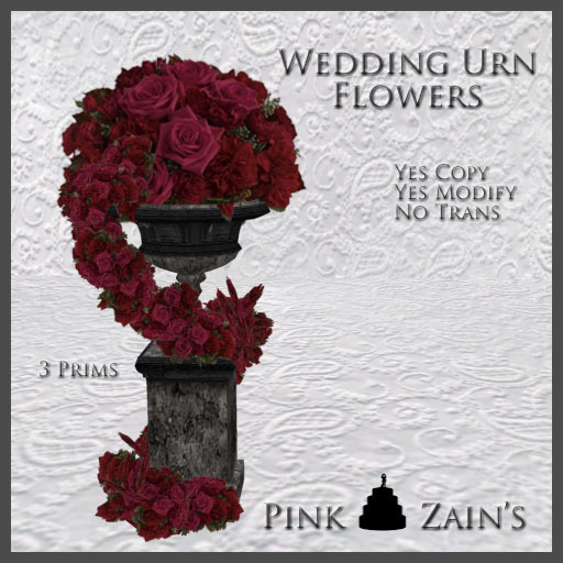 Wedding Urn Flowers - Goth/Red [Boxed]