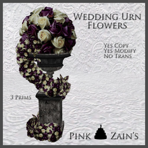 Wedding Urn Flowers - Goth/Purple2 [Boxed]