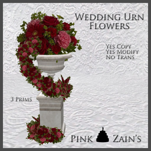 Wedding Urn Flowers - Red [Boxed]