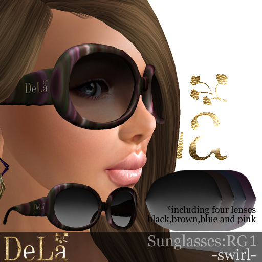 =DeLa*= Sunglasses "RG1" Swirl BOX