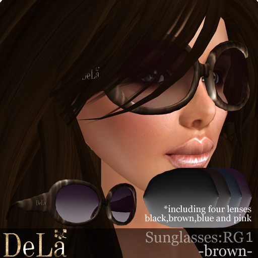 =DeLa*= Sunglasses "RG1" Brown BOX