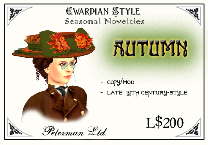 Edwardian wheel hat - Autumn