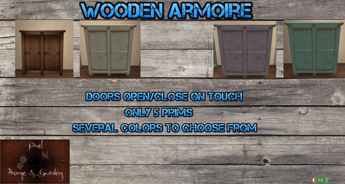 PH&G - Distressed Turquoise Armoire (Boxed)
