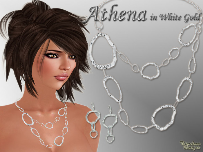 Athena White Gold Necklace set