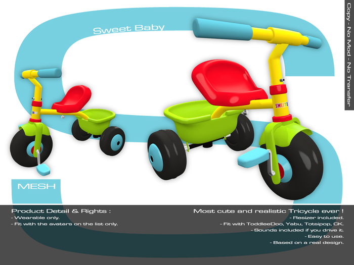Sweet Baby -Tricycle MD2 Mesh Model 01