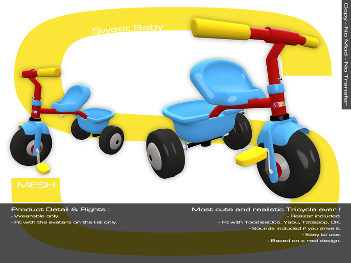 Sweet Baby -Tricycle MD2 Mesh Model 03