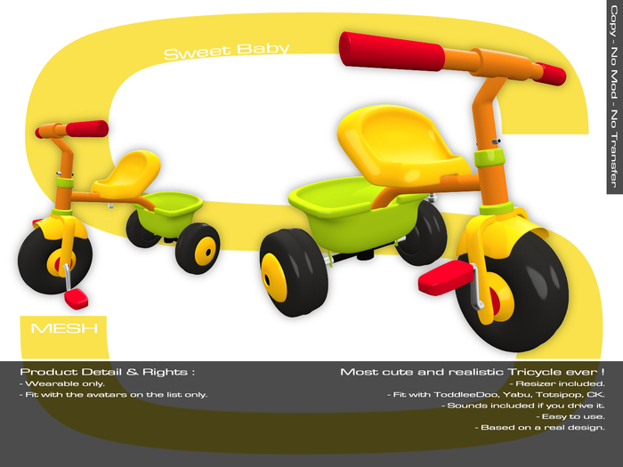 Sweet Baby -Tricycle MD2 Mesh Model 05
