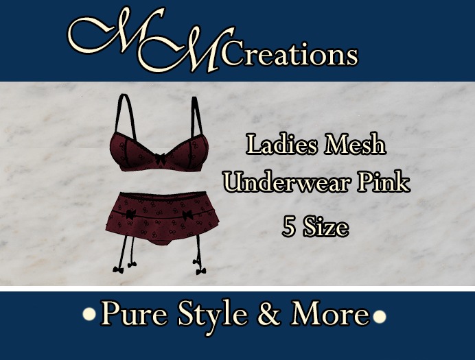 Mesh _Valentine underwear set pink