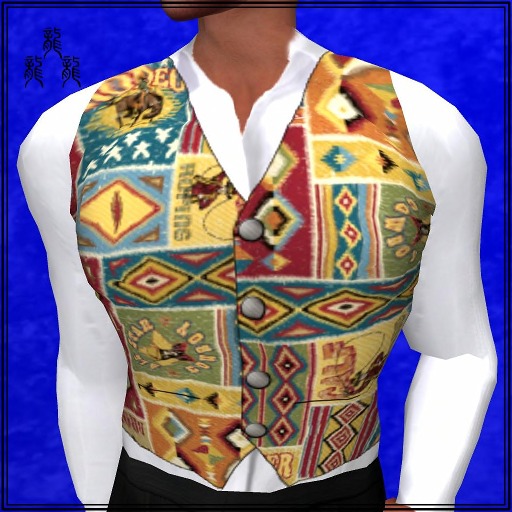 Western Patchwork Men's Vest