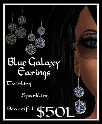Blue Galaxy Earings
