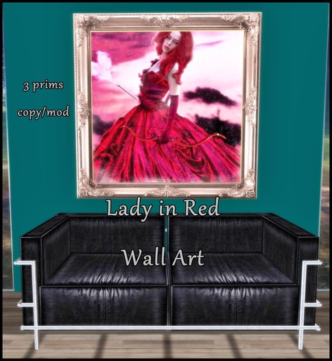 Lady Red Wall Art