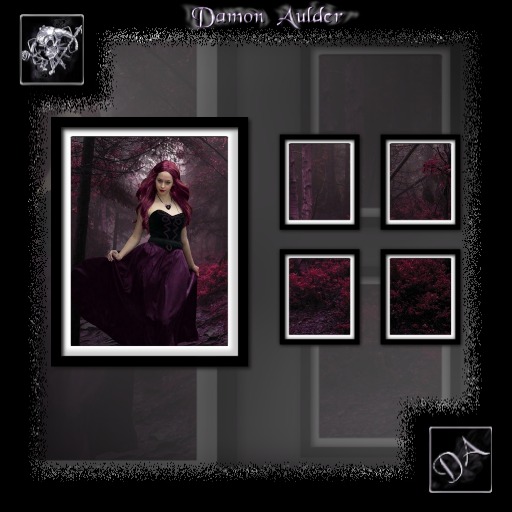 NuTec: Raspberry Fae Modern 5 Panel Wall Art 