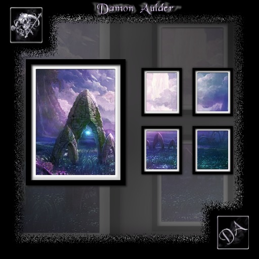 NuTec: Druidic Valley Modern 5 Panel Wall Art 