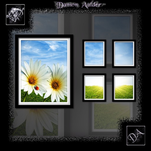 NuTec: Day Daisy Bug Modern 5 Panel Wall Art 