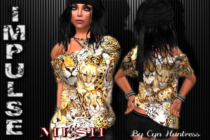 *CYN* BIG CATS TSHIRT (MESH)