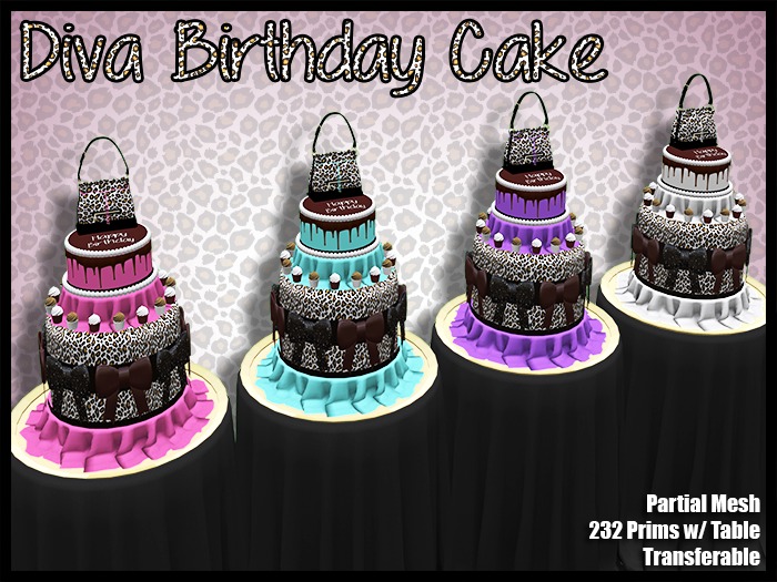 *{TPP}* Diva Birthday Cake (Pink) OPEN