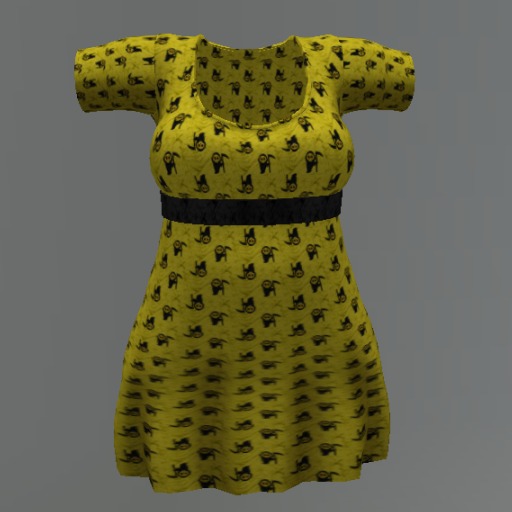 Yellow Reaper Mesh Dress