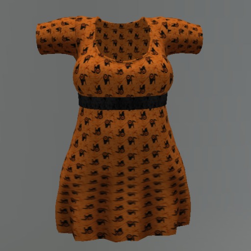 Orange Reaper Mesh Dress box