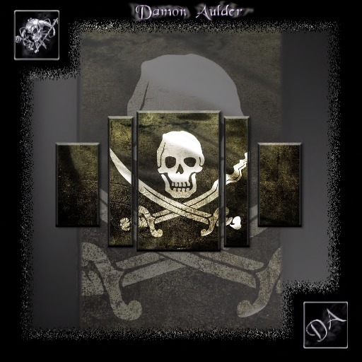 NuTec: Skull And Crossbones 5 Panel Wall Art 