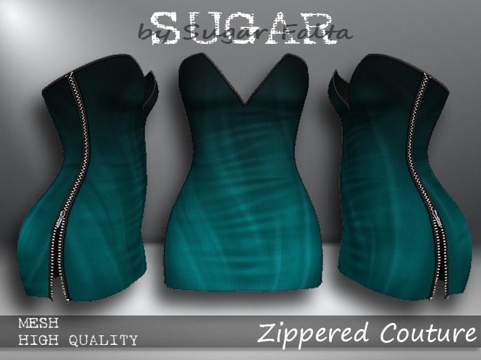 SUGAR Zippered Couture TEAL RADIANCE