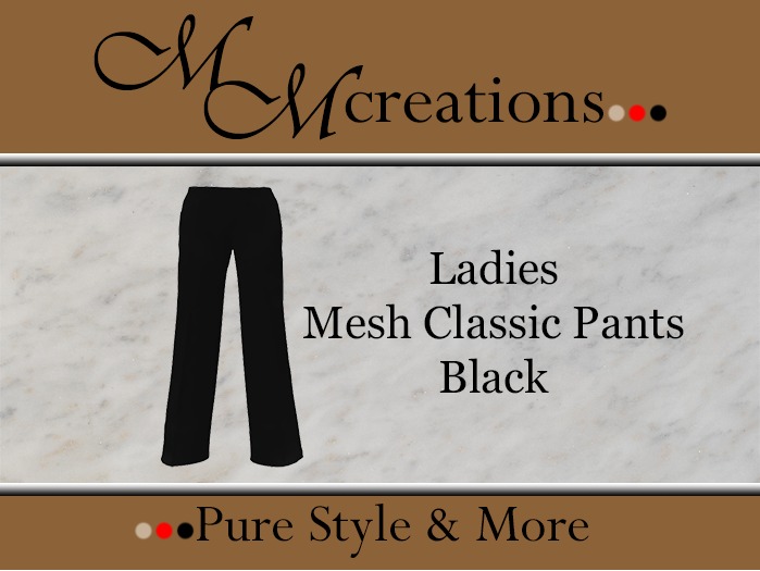 Mesh Women's Classic Pants-black