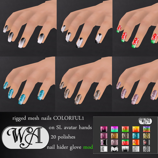RIGGED MESH nails with hud
