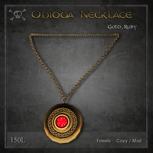 [The Forge] Oppida Necklace, Gold, Ruby (Box)
