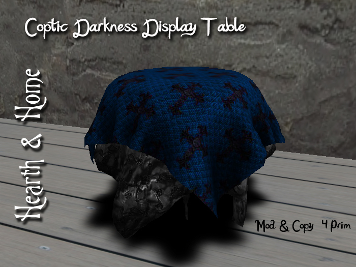 ~H&H~ Coptic Darkness Display Table
