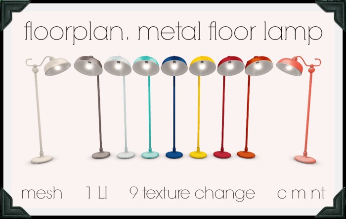 floorplan. metal floor lamp [ boxed ]