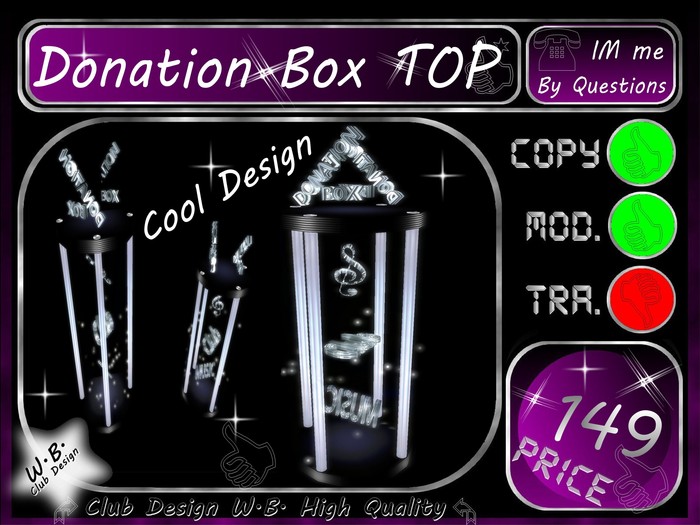 Donation Box 1 >>Top cool Donation Box S.E.T. <<