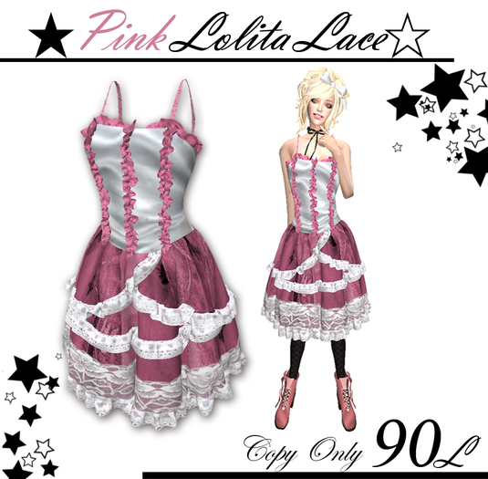 Full Mesh Pink Lace Dress