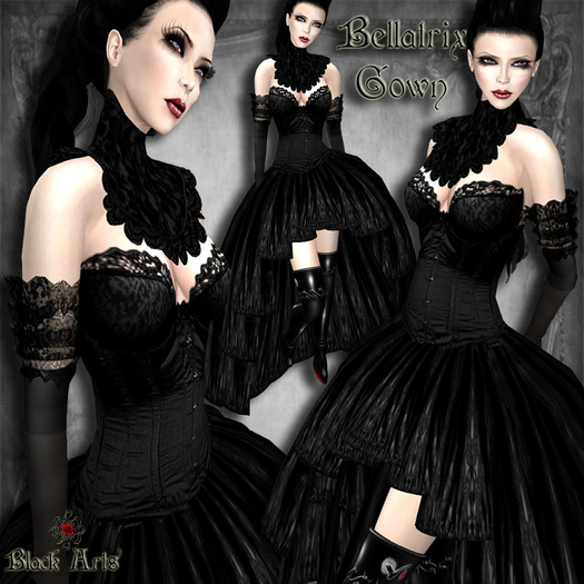 ~Black Arts~Bellatrix Rigged Mesh Neck Corset DEMOS