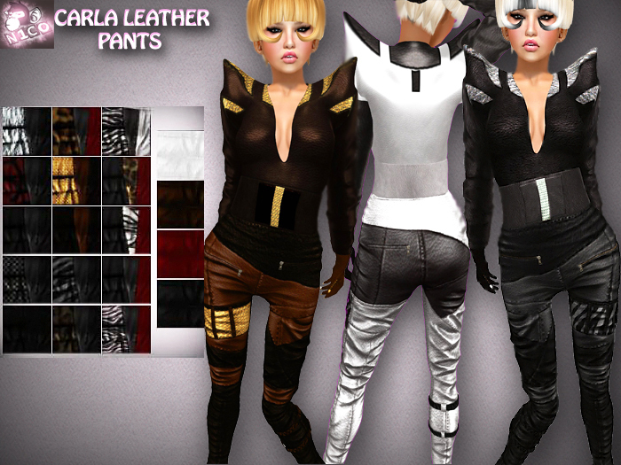 N1CO Carla Leather Pants DEMO (mesh) boxed