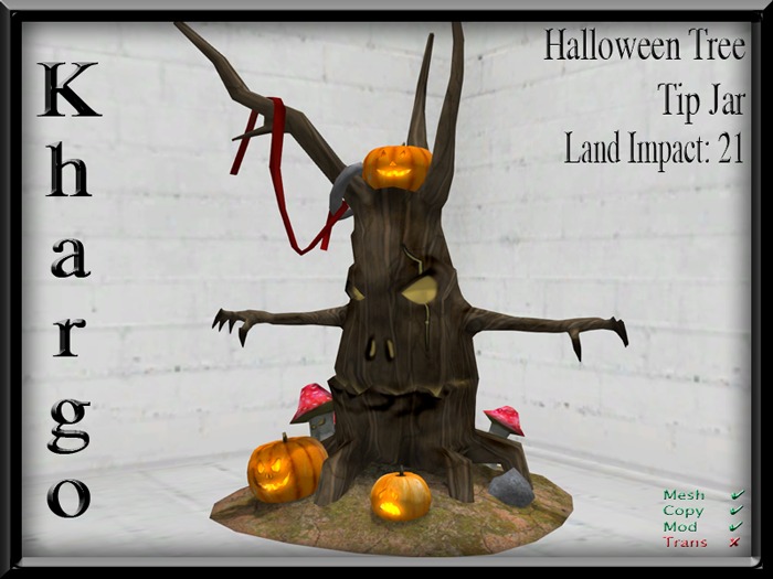 Khargo: Halloween Tree Tip Jar / Tipjar - Configurable / Split Tips
